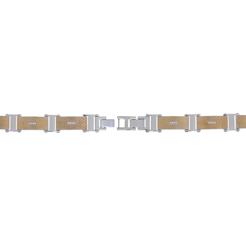 Mens Stainless Steel Solid Round 8 1/2 Inch Link Bracelet