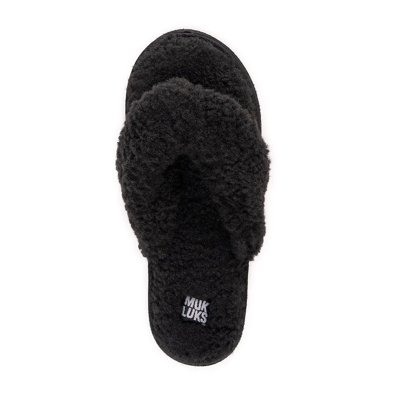 Muk Luks Taryn Thong Womens Memory Foam Slip-On Slippers