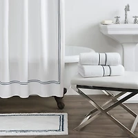Fieldcrest Luxury Border Stripe Shower Curtain