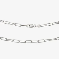 Made in Italy Womens Sterling Silver 22 Inch Paperclip Chain Necklace