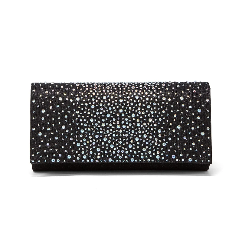 Gunne Sax by Jessica McClintock Chloe Scattered Stones Clutch Beaded Evening Bag