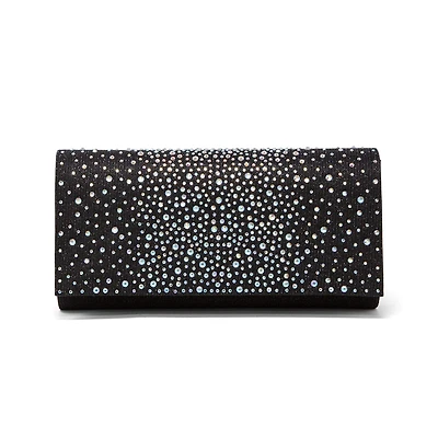 Gunne Sax by Jessica McClintock Chloe Scattered Stones Clutch Beaded Evening Bag