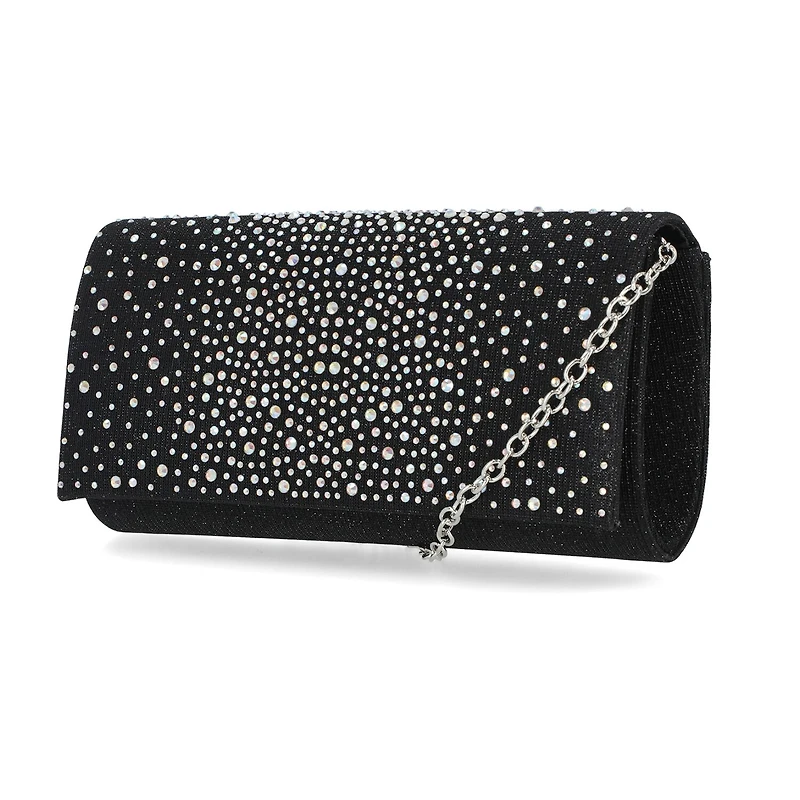 Gunne Sax by Jessica McClintock Chloe Scattered Stones Clutch Beaded Evening Bag