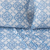Linery Printed Velvet Plush Fleece Wrinkle Resistant Sheet Set