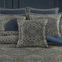 Queen Street Wallace Blue Square Throw Pillow