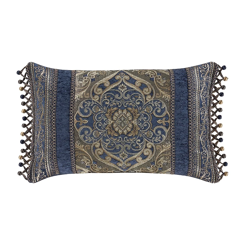 Queen Street Wallace Blue Rectangular Throw Pillow