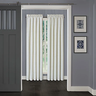 Queen Street Blue Ivy Rod Pocket Light-Filtering Set of 2 Curtain Panel