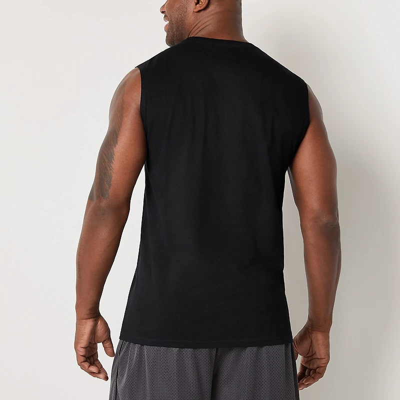 Xersion Cotton Mens Crew Neck Sleeveless Big and Tall Muscle T-Shirt