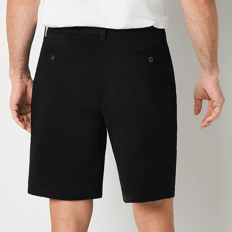 St. John's Bay Dexterity Mens 10" Adaptive Stretch Fabric Adjustable Features Easy-on + Easy-off Chino Short