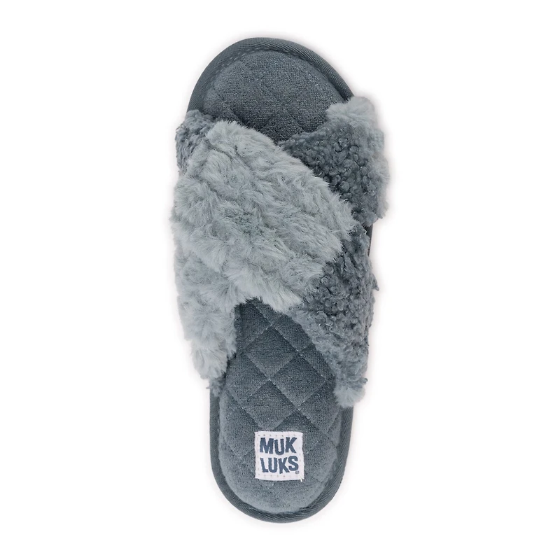 Muk Luks Womens Memory Foam Slip-On Slippers