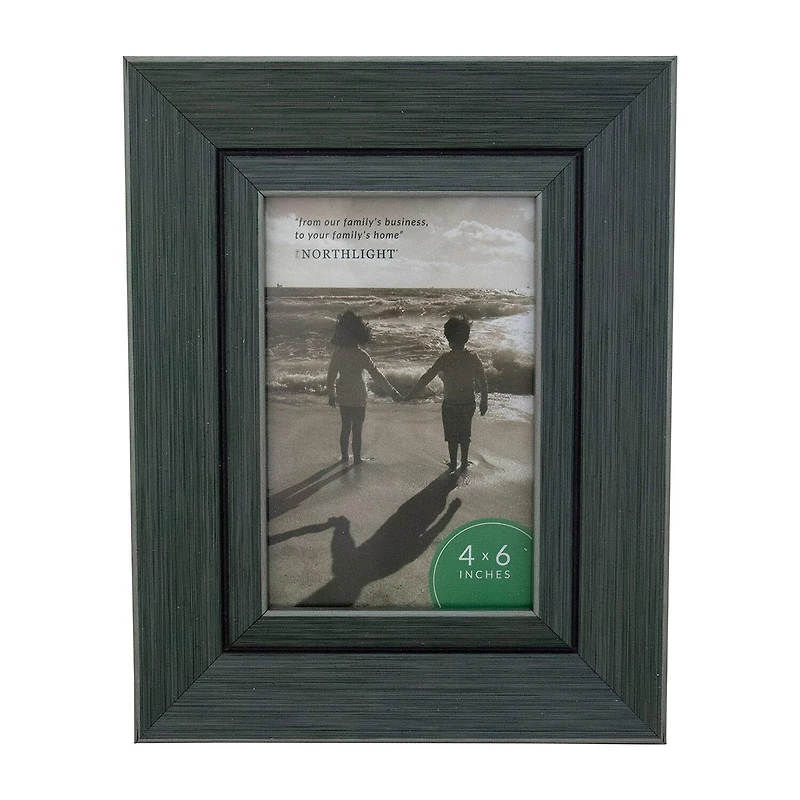 Northlight 4" X 6" Classical Gray & Black Rectangular Tabletop Frame