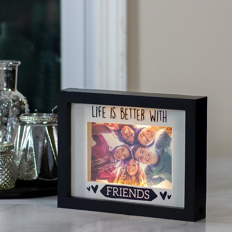Northlight 4" X 6" Led "Life Is Better With Friends" Matted Lighted Digital Frame