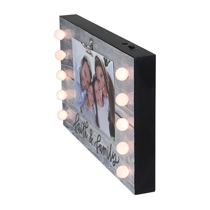 Northlight 4" X 6" Led Faith & Family Frame Photo Clip