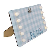Northlight 4" X 6" Led Best Friends With Paws Canvas Photo Clip