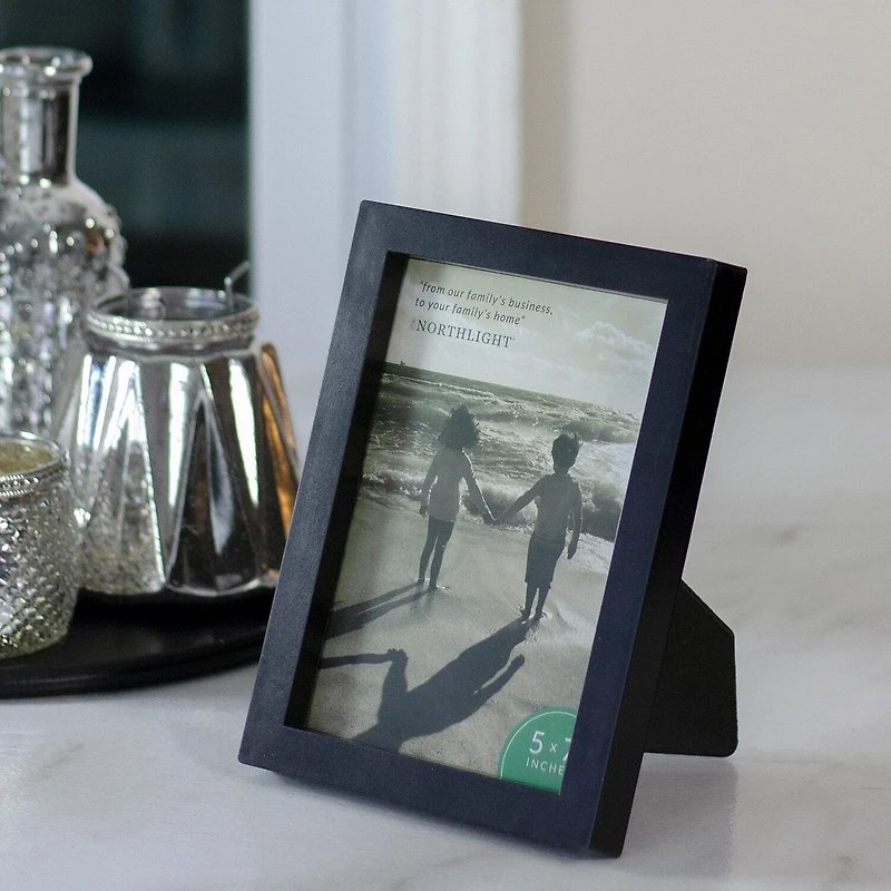 Northlight 5" X 7" Classic Black With Easel Back Tabletop Frame