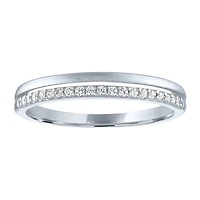 (G-H / Si2-I1) Womens 1/10 CT. T.W. Lab Grown White Diamond 10K Gold Wedding Band
