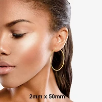 14K Gold 15mm - 50 mm Hoop Earrings