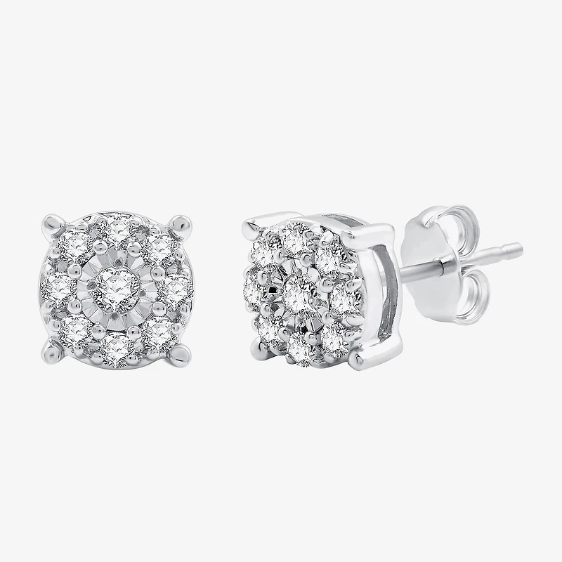 Womens 1/2 CT. T.W. Lab Grown White Diamond Sterling Silver Round 2-pc. Jewelry Set