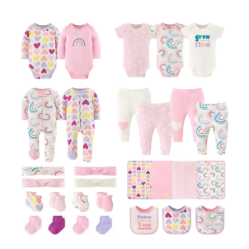 The Peanutshell 0-3m Pretty Sweet Baby Girls 30-pc. Baby Clothing Set