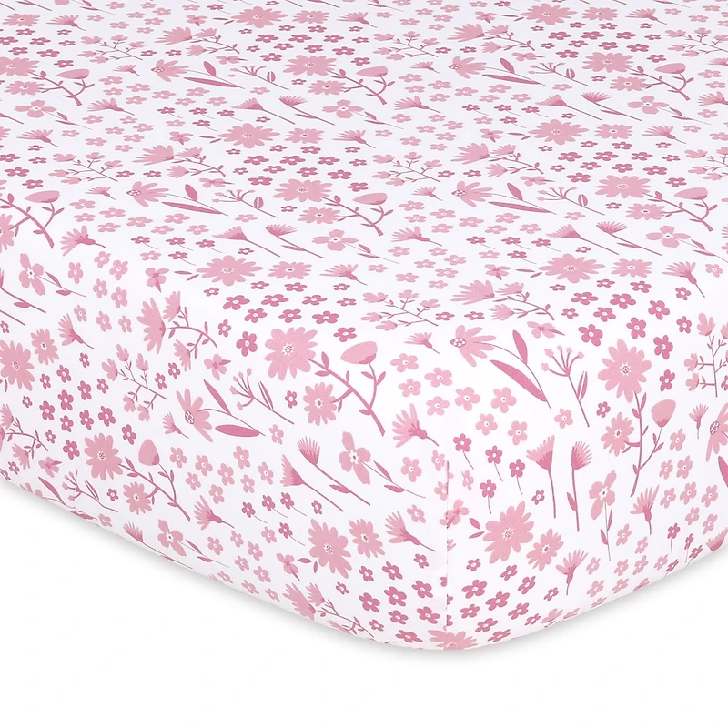 The Peanutshell Daisy 4-pc. Crib Sheet