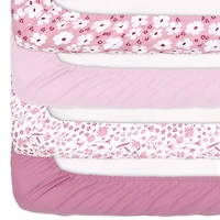 The Peanutshell Daisy 4-pc. Crib Sheet