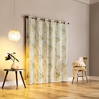 Sun Zero Percy Lenia Print Grommet Top Energy Saving 100% Blackout Single Curtain Panel