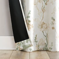 Sun Zero Percy Lenia Print Grommet Top Energy Saving 100% Blackout Single Curtain Panel
