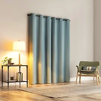 Sun Zero Percy Solid Grommet Top Energy Saving 100% Blackout Single Curtain Panel
