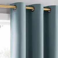 Sun Zero Percy Solid Grommet Top Energy Saving 100% Blackout Single Curtain Panel