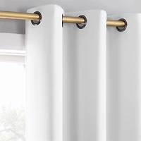 Sun Zero Percy Solid Grommet Top Energy Saving 100% Blackout Single Curtain Panel