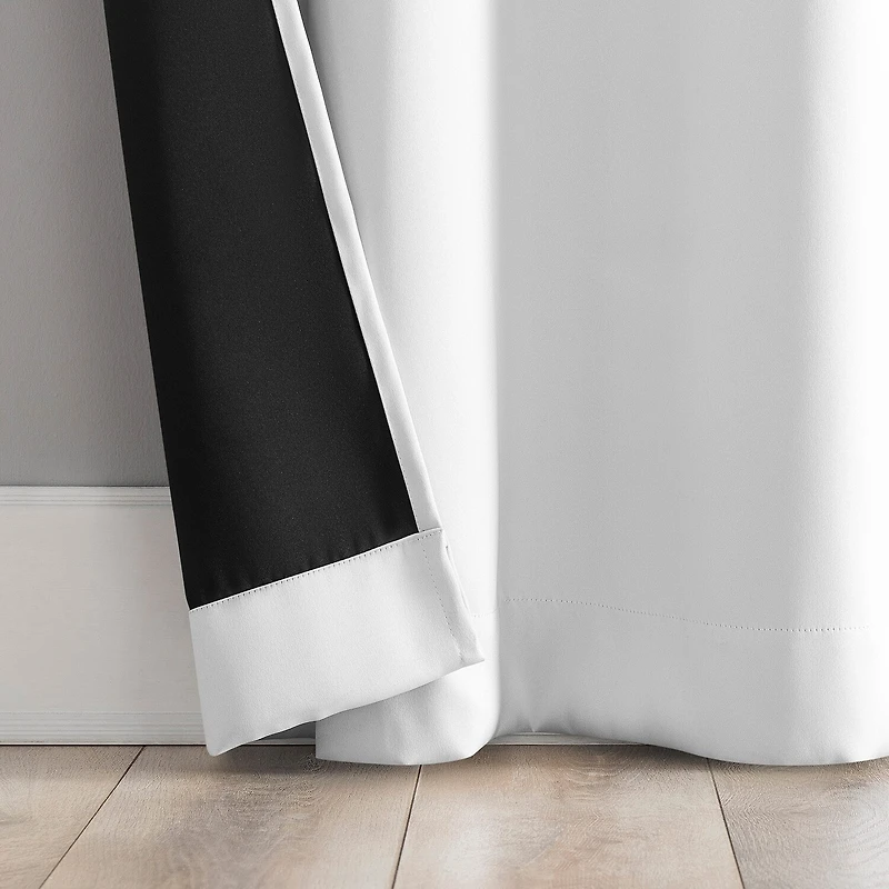 Sun Zero Percy Solid Grommet Top Energy Saving 100% Blackout Single Curtain Panel