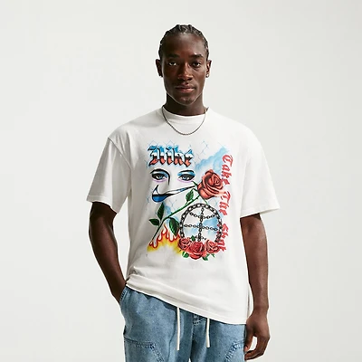 Nike Mens Crew Neck Short Sleeve Regular Fit Graphic T-Shirt