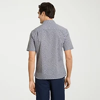 Van Heusen Everyday Defense Stain Shield Mens Short Sleeve Slim Fit Button-Down Shirt