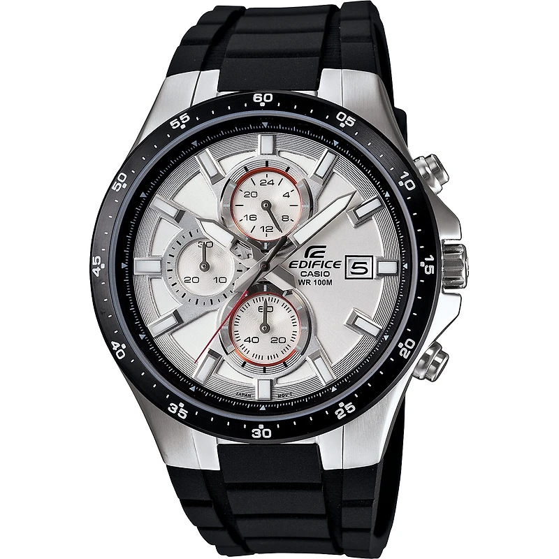 Casio Mens Chronograph Black Strap Watch Efr519-7av