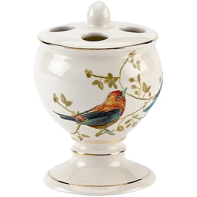 Avanti Gilded Birds Bath Toothbrush Holder