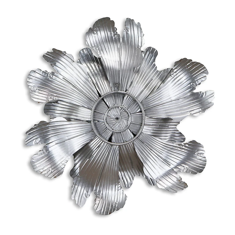 Cheungs Galvanized Flower Metal Wall Art