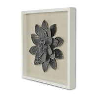 Vita Framed Elegant Flower Metal Wall Art
