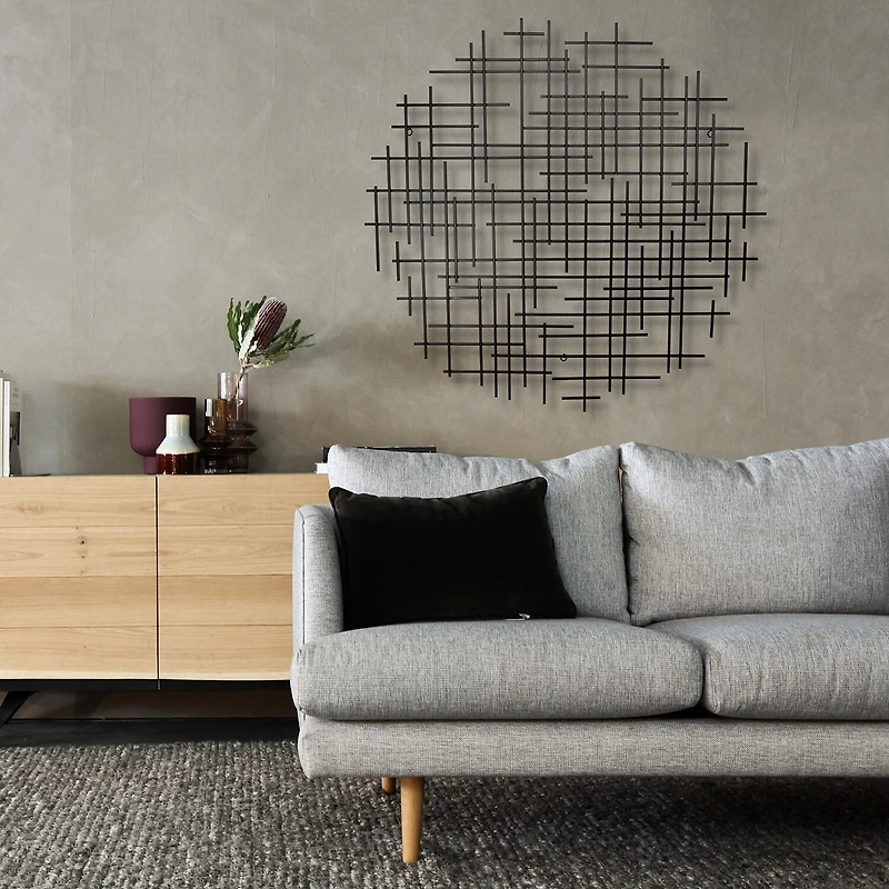 Iquara Large Round Metal Wall Art