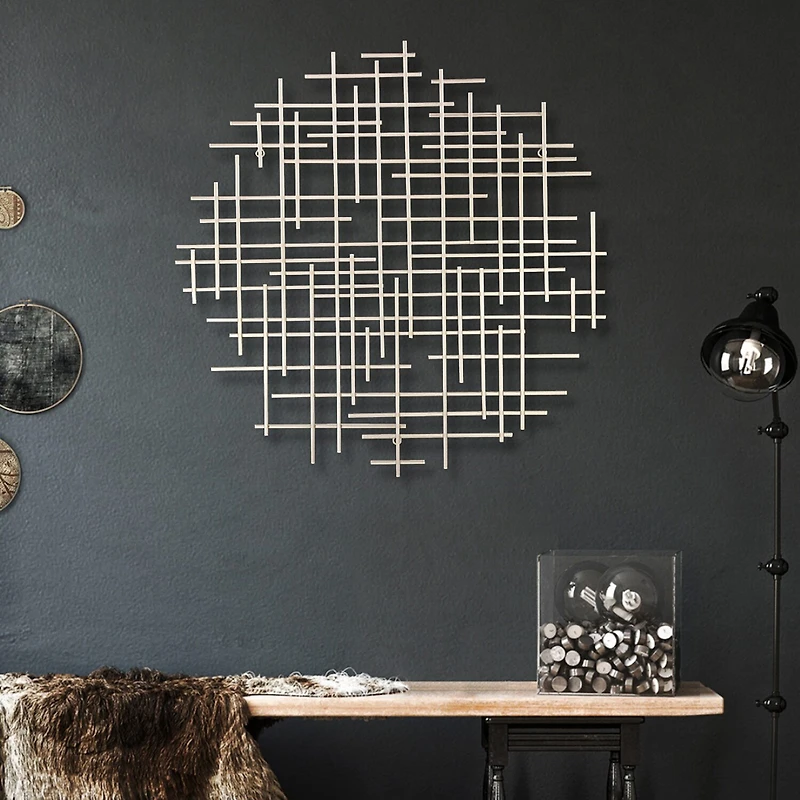 Iquara Small Round Metal Wall Art