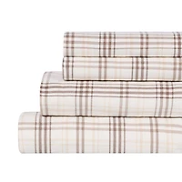 SUPERIOR® Plaid Cotton Flannel Rustic Warm Deep Pocket Sheet Set