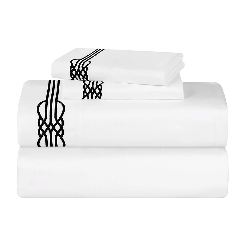SUPERIOR® Moonlawn Cotton Elegant Embroidery 320tc Deep Pocket Sheet Set