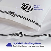 SUPERIOR® Moonlawn Cotton Elegant Embroidery 320tc Deep Pocket Sheet Set