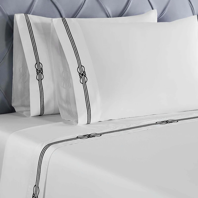 SUPERIOR® Moonlawn Cotton Elegant Embroidery 320tc Deep Pocket Sheet Set