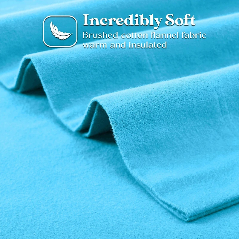 SUPERIOR® Solid Cotton Flannel Heavyweight Warm Pillowcase
