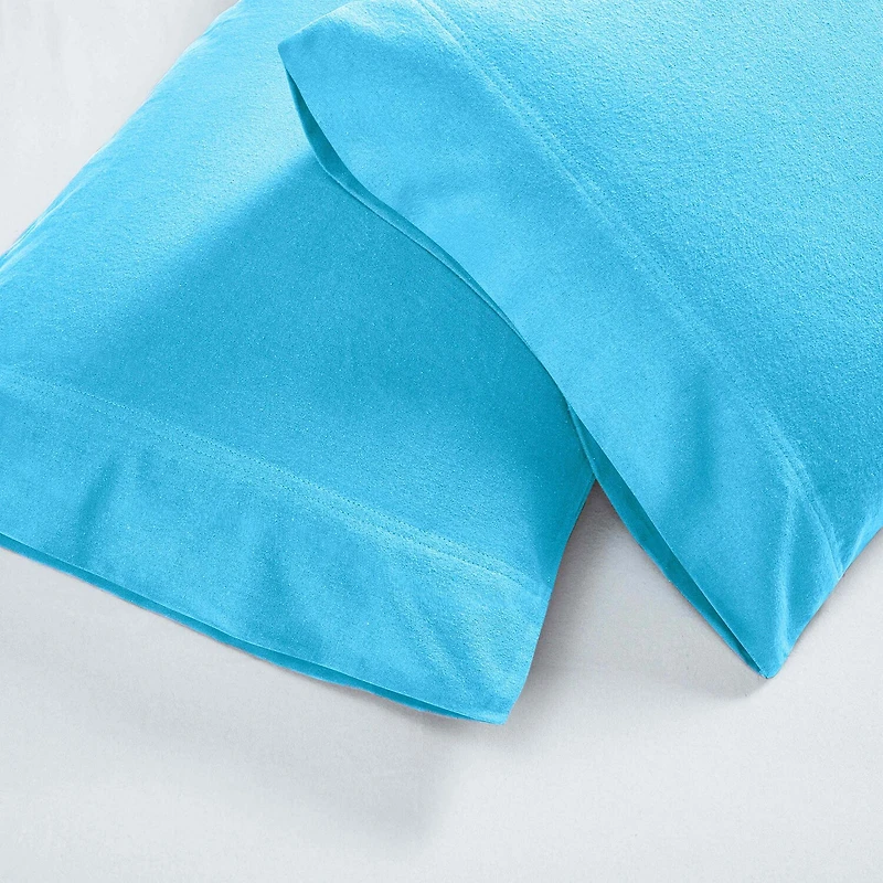 SUPERIOR® Solid Cotton Flannel Heavyweight Warm Pillowcase
