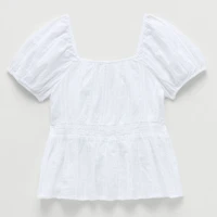 Thereabouts Little & Big Kid Girls Square Neck Short Sleeve Babydoll Top