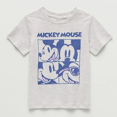 Toddler Boys Crew Neck Short Sleeve Regular Fit Mickey Mouse Graphic T-Shirt