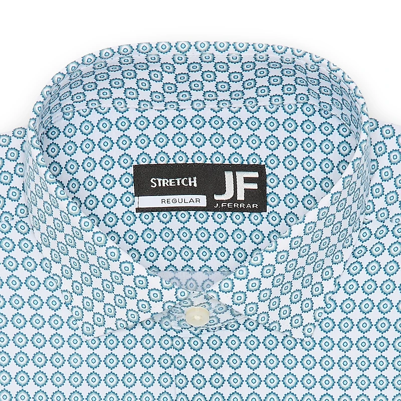 J. Ferrar Ultra Comfort Mens Regular Fit Stretch Fabric Wrinkle Free Long Sleeve Dress Shirt
