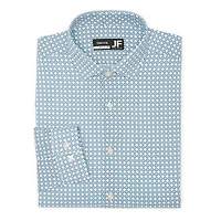 J. Ferrar Ultra Comfort Mens Regular Fit Stretch Fabric Wrinkle Free Long Sleeve Dress Shirt