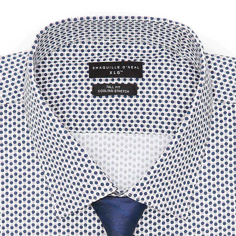 Shaquille O'Neal XLG™ Mens Big and Tall Regular Fit Long Sleeve Dress Shirt Tie Set